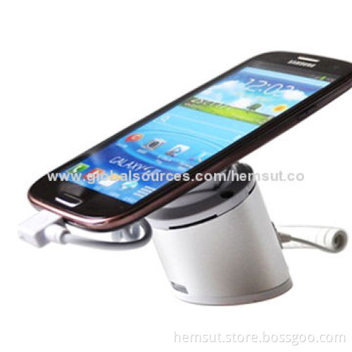 Cell phone security display stand with charging and alarming